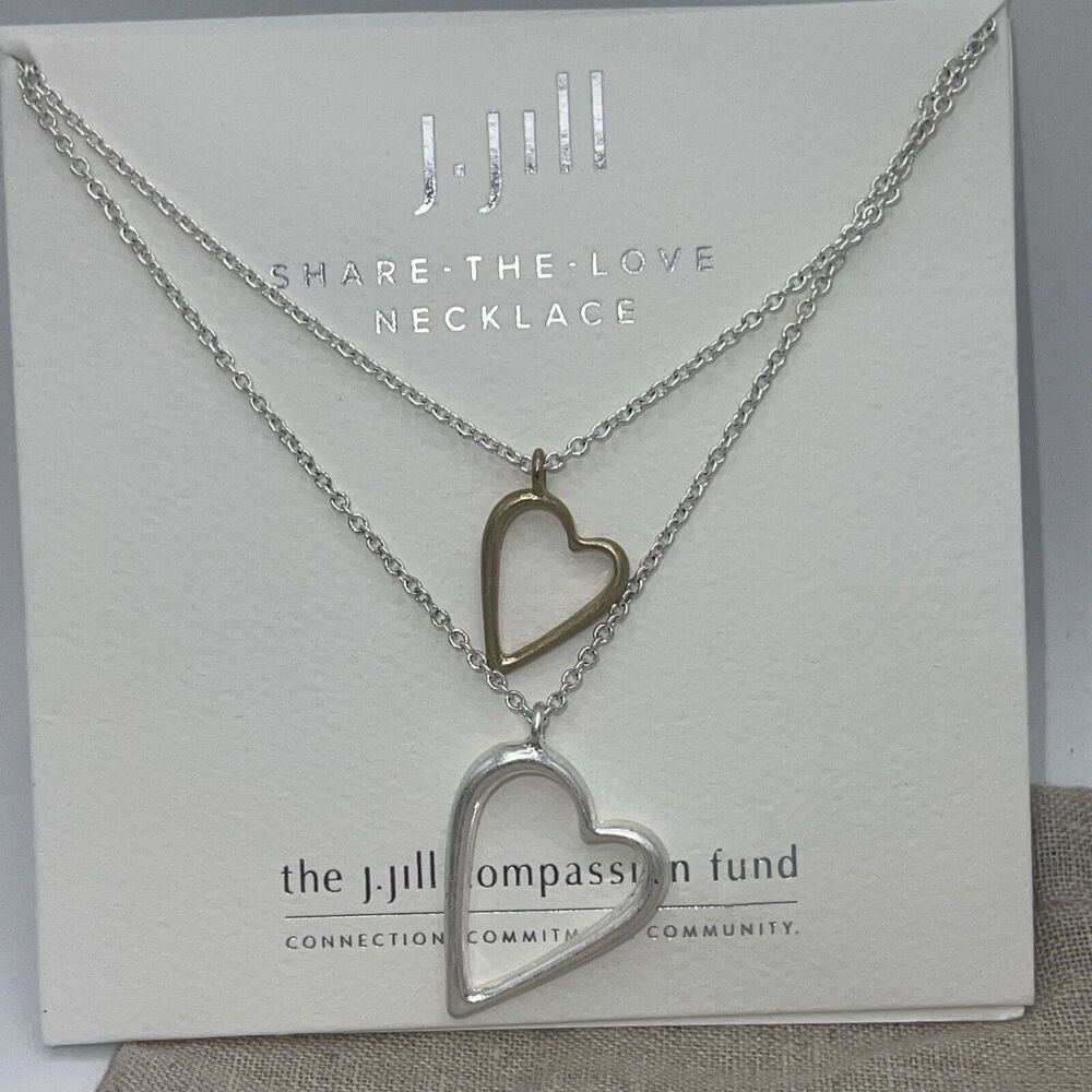J. Jill Gold and Silver Heart Necklaces - Picture 4 of 5